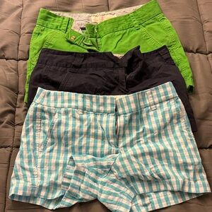 Set of Three JCrew Shorts - Green, Black, and Blue Checkered